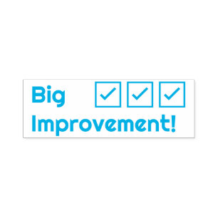 "Big Improvement!" Educator Rubber Stamp