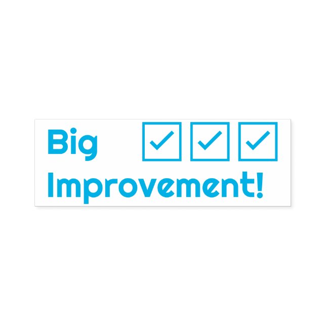 "Big Improvement!" Educator Rubber Stamp (Design)