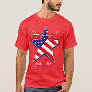 Big In Us Flag Colours For Veterans Day T-Shirt