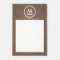 Big Initial Modern Monogram on Brown Wood