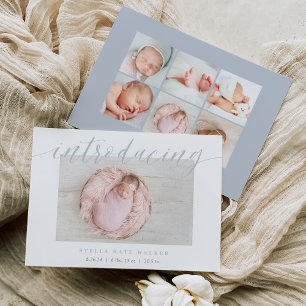 Big Introduction Photo Birth Announcement