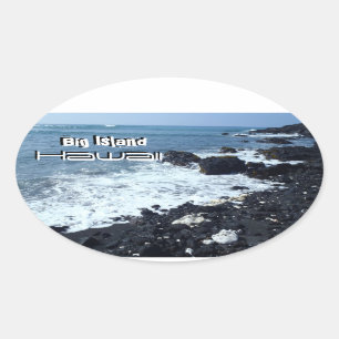Big Island Hawaii black sand beach stickers