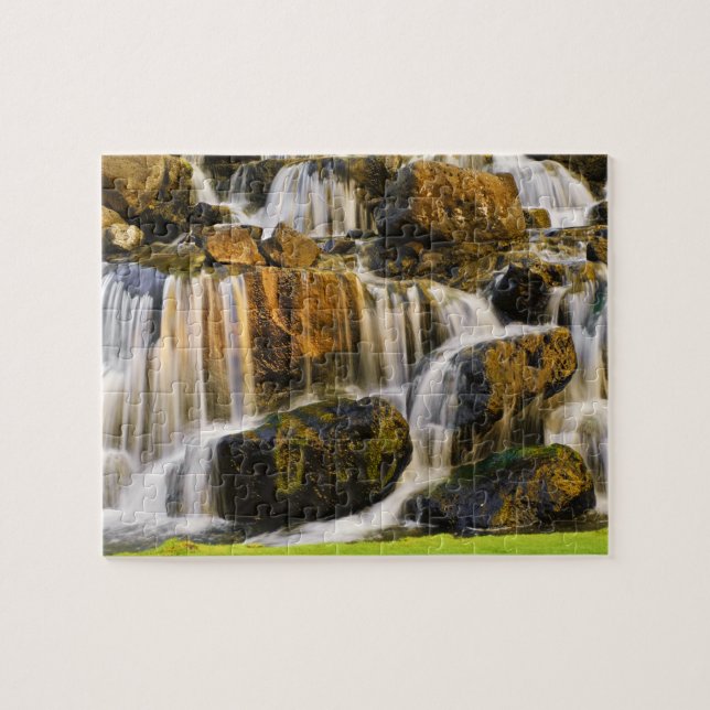 Big Island, Hawaii. Cascading stream, Big Island Jigsaw Puzzle (Horizontal)
