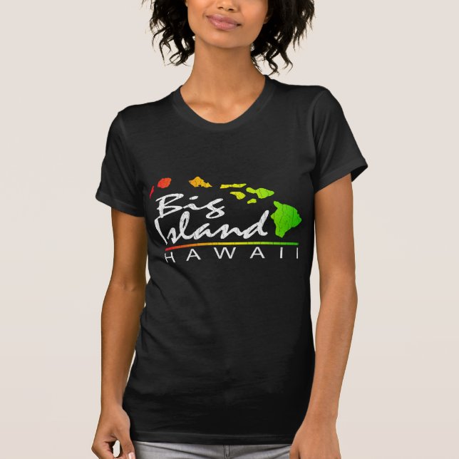 BIG ISLAND Hawaii (Distressed Design) T-Shirt (Front)