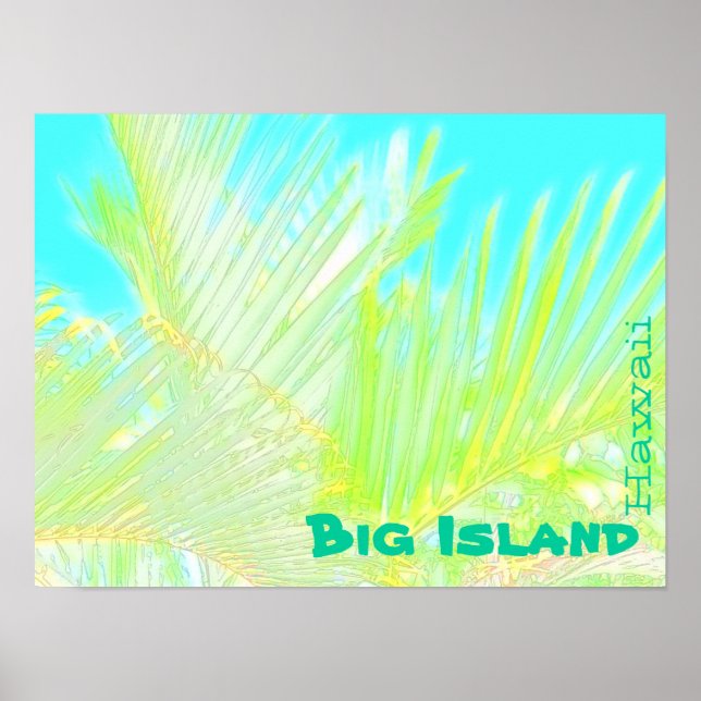 Big island hawaii palm frond poster (Front)