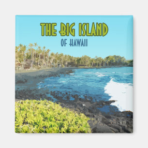 Big Island Hawaii Punalu’u Beach Vintage Magnet