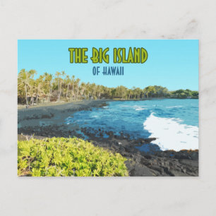 Big Island Hawaii Punalu’u Beach Vintage Postcard