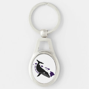 Big Island - Hawaii Purple Islands Humpback Key Ring