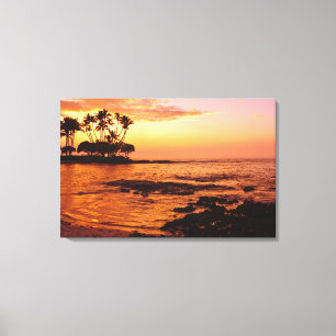 Big Island, Hawaii. Sunset, Big Island Hawaii. 2 Canvas Print