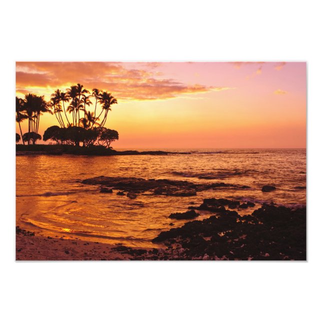 Big Island, Hawaii. Sunset, Big Island Hawaii. 2 Photo Print (Front)