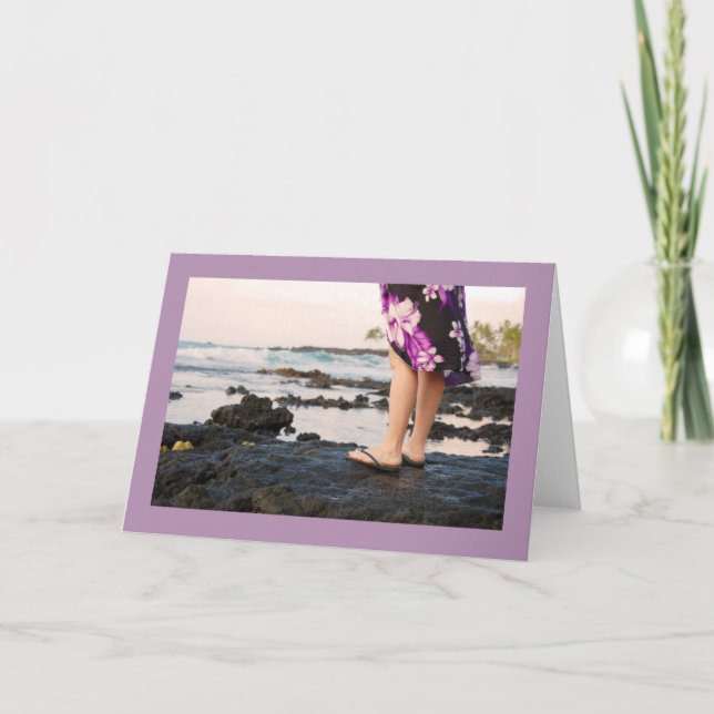 Big Island of Hawaii Lava Rock Blank Greeting Card (Front)