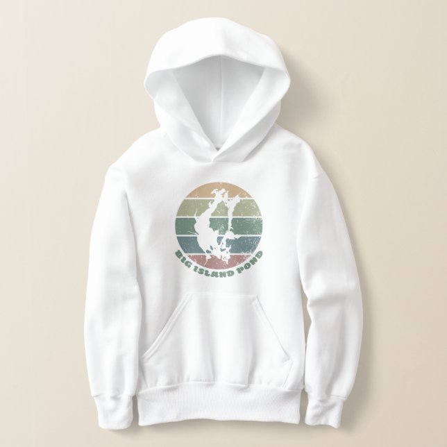 Big Island Pond NH Vintage Retro Lake Emblem (Laydown)