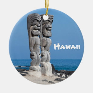Big Island Tiki Keepsake Ceramic Tree Decoration