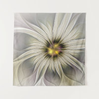 Big Ivory Flower, Abstract Modern Fractal Art