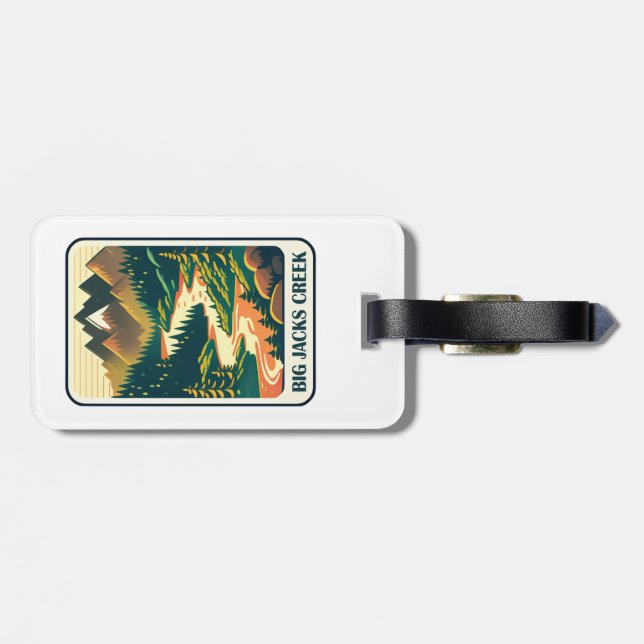 Big Jacks Creek Idaho Colours Luggage Tag (Back Horizontal)