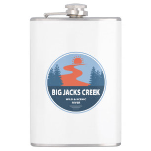 Big Jacks Creek Wild And Scenic River Idaho Hip Flask