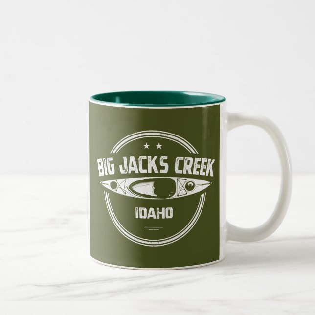 Big Jacks Creek Wild And Scenic River Idaho Kayaki Two-Tone Coffee Mug (Right)