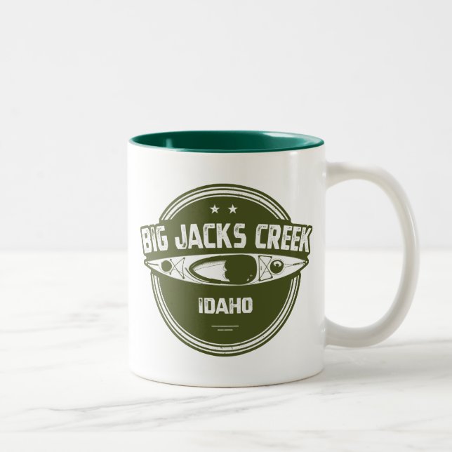 Big Jacks Creek Wild And Scenic River Idaho Kayaki Two-Tone Coffee Mug (Right)
