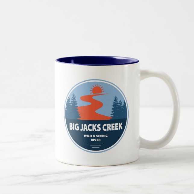 Big Jacks Creek Wild And Scenic River Idaho Two-Tone Coffee Mug (Right)