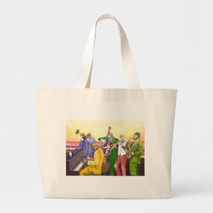 ** Big JAzz Band ** Large Tote Bag