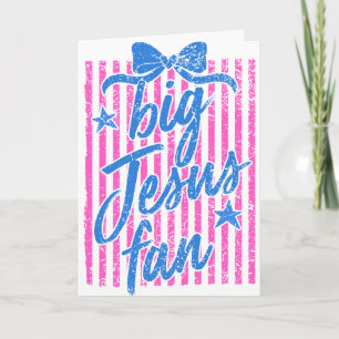 Big Jesus Fan Greeting Card