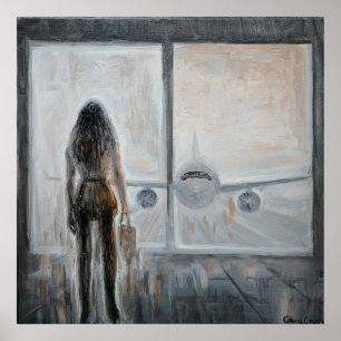 Big jet plane poster