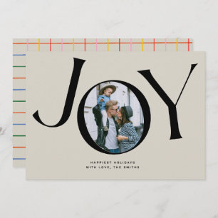Big Joy Photo Card with Buffalo Plaid