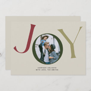 Big Joy Photo Card with Buffalo Plaid