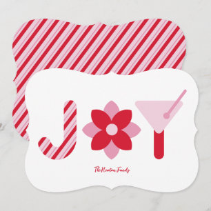 Big Joy Red and Pink Holiday Card