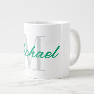 Big jumbo mug gift with custom name monogram