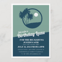 Big Kahuna BBQ Birthday Invitation