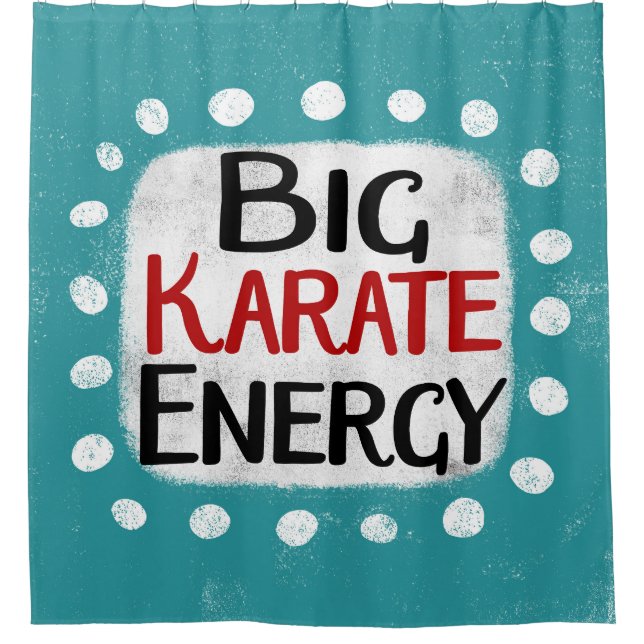 Big Karate Energy Shower Curtain (Front)
