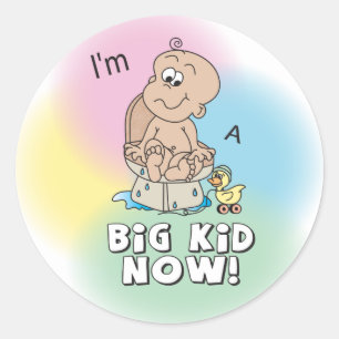 Big Kid Now   Potty Training Time - Award Classic Round Sticker