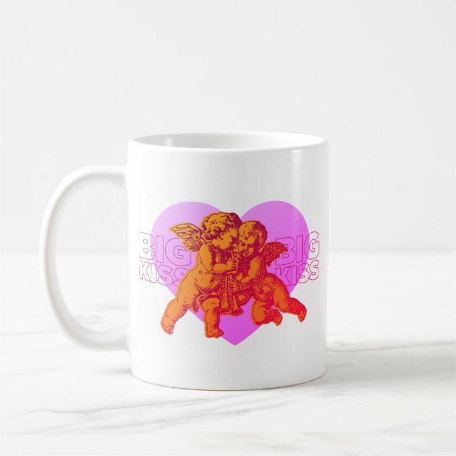 Big Kiss Cupid Love Mug (Left)