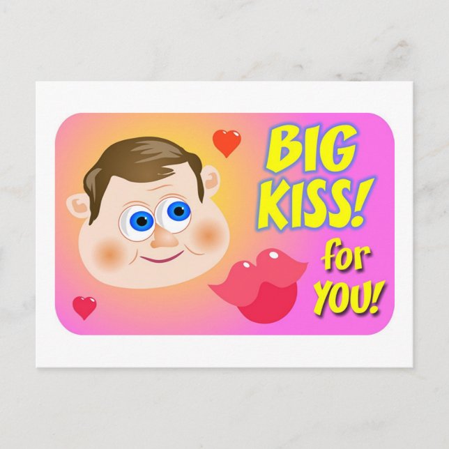 Big Kiss! Postcard (Front)