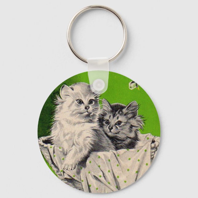 big kitten little kitten key ring (Front)