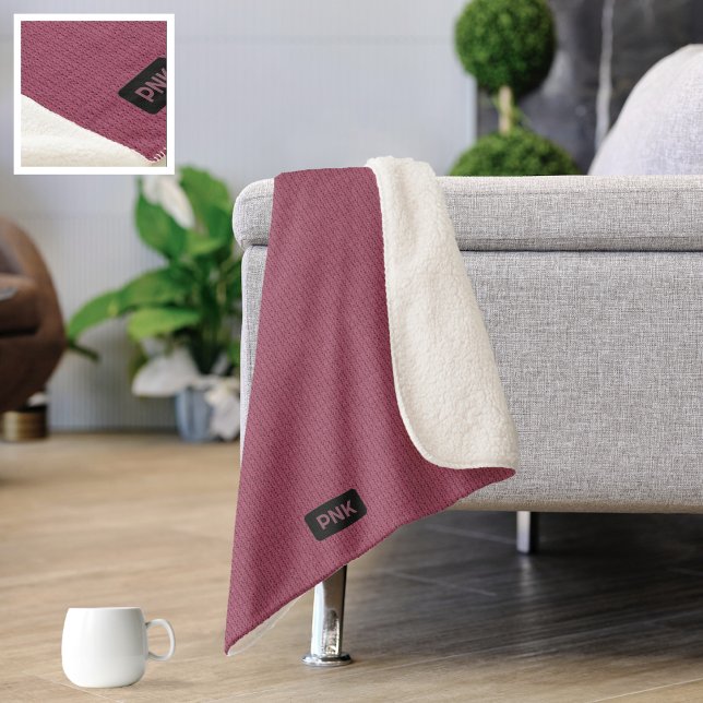 Big Knitted Stitch Look - Dark Rose Sherpa Blanket (Creator Uploaded)