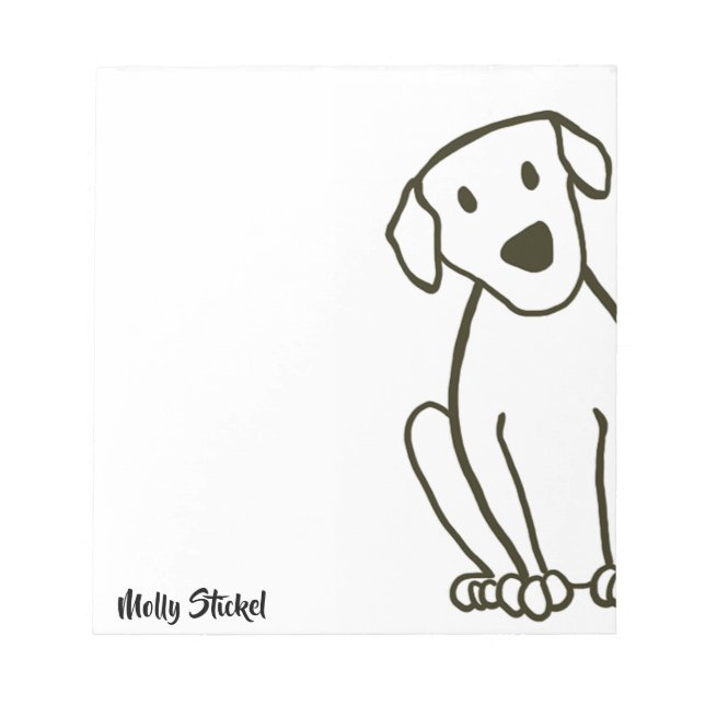Big Lab Dog Notepad (Front)