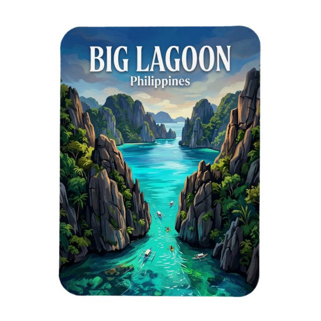 Big Lagoon Philippines Magnet (Vertical)