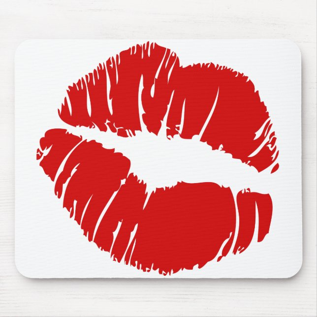 Big large lips kiss giant lips huge kissing mouth mouse mat (Front)