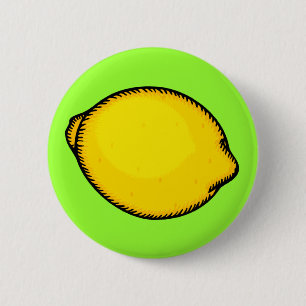 Big Lemon 6 Cm Round Badge