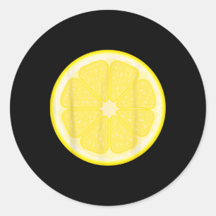 Big Lemon Sliced Costume Cute Easy Fruit Halloween Classic Round Sticker