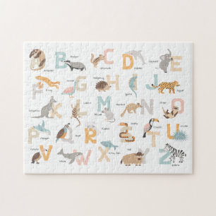 Big letters animal alphabet kids jigsaw puzzle