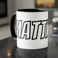 Big Letters Modern Cool Simple Name