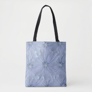 big light blue flower Pattern Tote Bag