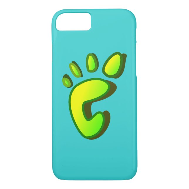 Big Lime Green Footprint Case-Mate iPhone Case (Back)