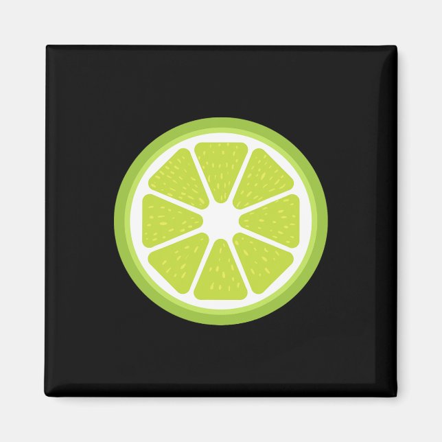 Big Lime Sliced Costume Cute Easy Fruit Halloween  Magnet (Front)