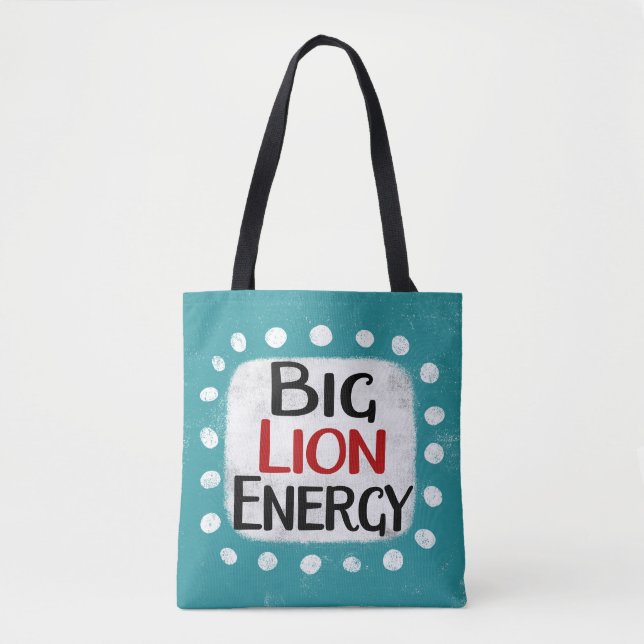 Big Lion Energy Tote Bag (Front)