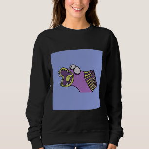 Big Lips Fish Pattern Sweatshirt