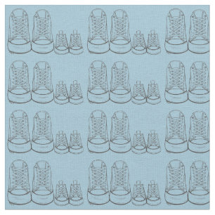 Big Little Shoes New Baby Boy Blue Birth Arrival Fabric